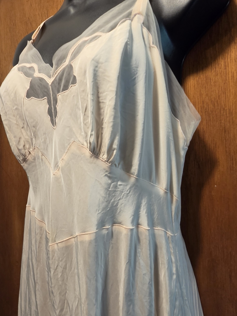 French Couture Seamprufe Light Pink Slip Dress Classic Chemise Sz35/M - Picture 4 of 12